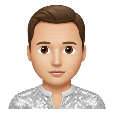 Drew Lachey from 98 Degrees with white sequin outfit sticker