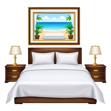 LUXURY BEDROOM WITH WHITE BED SHEETS sticker