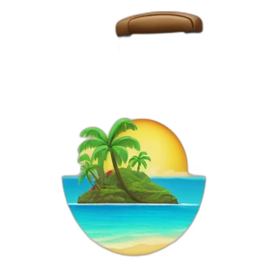 bright hawaian t-shirt in suitcase sticker