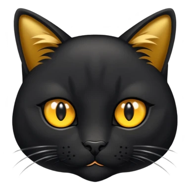 Schwarze Katze mit aufgerissenen großen augen sticker