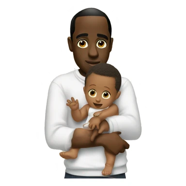 Pdiddy with baby sticker