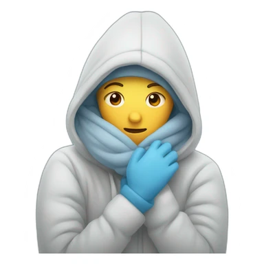 person embraces cold sticker