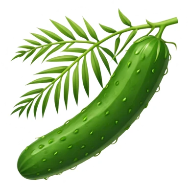 cucumber on a palm branch sticker