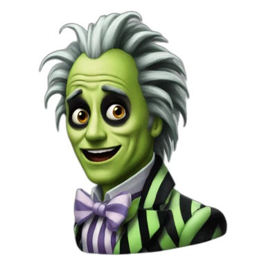 beetlejuice lester green sticker