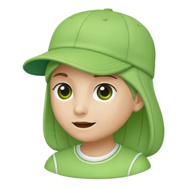 green tennis hat sticker