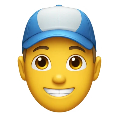 happy boy in baseball cap sticker