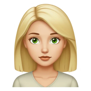 Cabelo loiro olhos verdes com marrom, alta braquinha  sticker