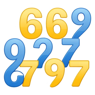 six seven number sticker