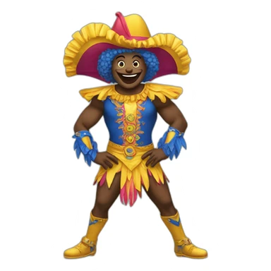 emoji of carnaval, whatsapp style sticker