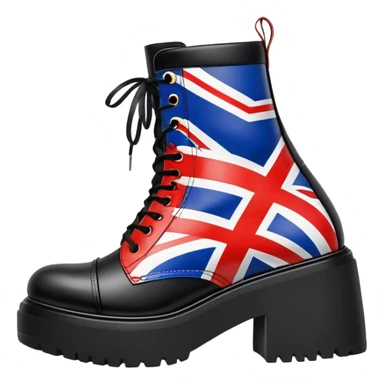 Union Jack flag platform boots sticker