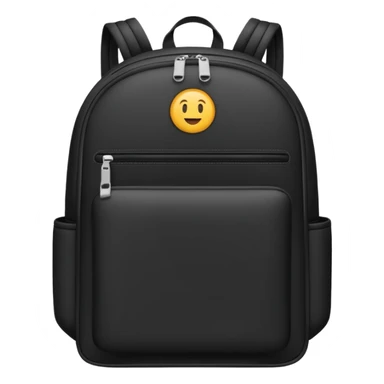 sac a dos de sport noir sans motif et uni sticker