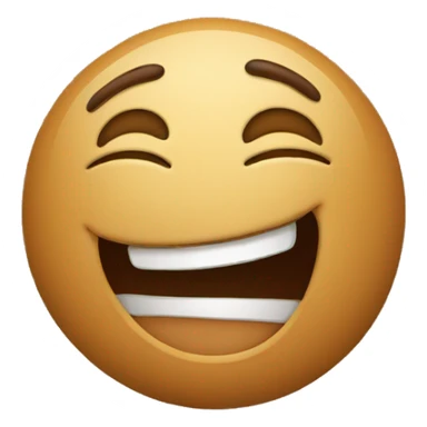 Emoji laugh in brown  sticker