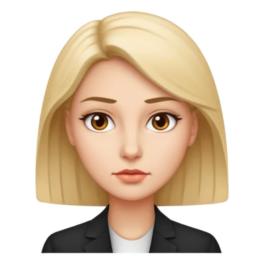 Polite, put-together, and observant. Always seems like they’re mentally five steps ahead. woman seriuos composed sleek
more dinamic emoji  sticker