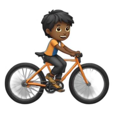 Boy on the cycle sticker
