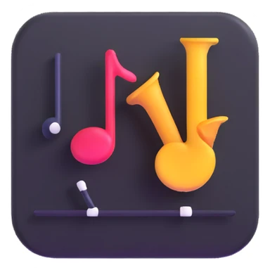 music schedule app icon sticker