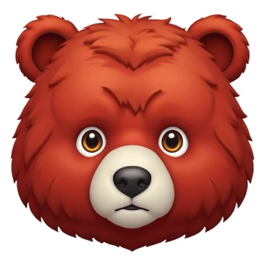 red bear serious sticker