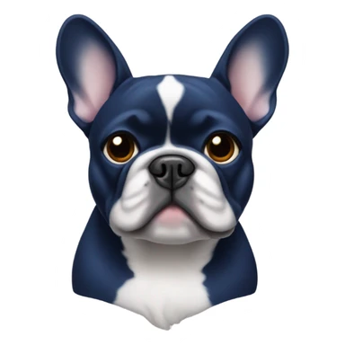 french bull dog total dark blue  sticker