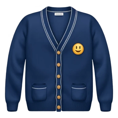 navy simple cardigan without emoji  sticker