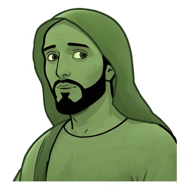 Jesus throwing it back sticker