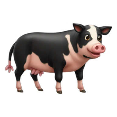 Centipede pig cow sticker