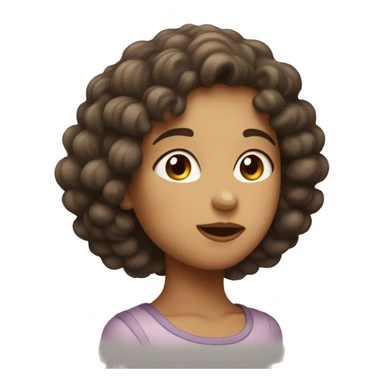 pale curlyhead with dimples kissing a girl that’s pale with dark brown hair that’s straight  sticker