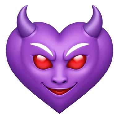 devil solitaire symbol heart purple sticker