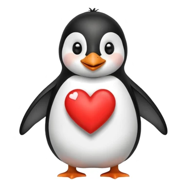 Pingüino enamorado  sticker