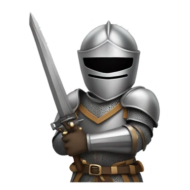 knight holding a gun sticker