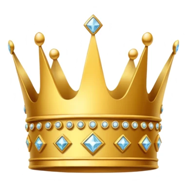 Golden crown with diamonds sticker