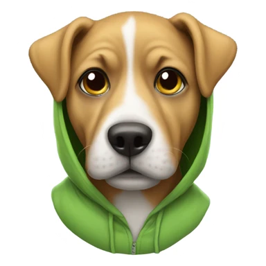 Dog with a hoodie  sticker