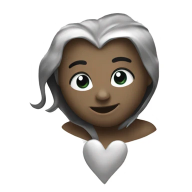 Give heart black sticker