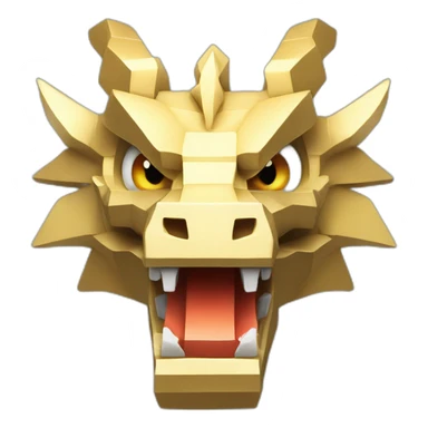Minecraft Dragon Head Golden Horn sticker
