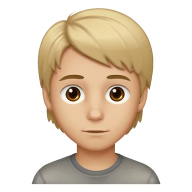 dirty blond haired boy witth brown eyes sticker
