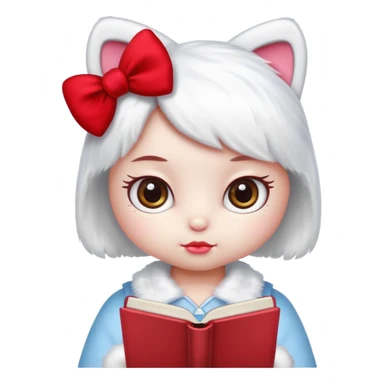 هيلو كيتي تدرس sticker