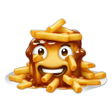 Poutine qui fait un dab sticker