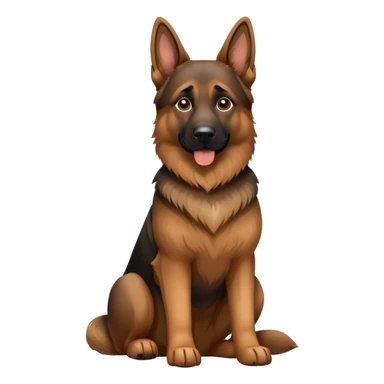 Dark face German Shepherd sitting sticker