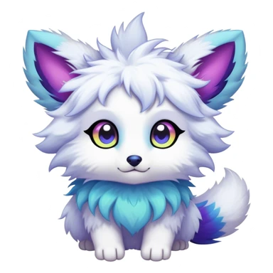 Kawaii bright fantasy ethereal anthro fursona Fakemon sticker