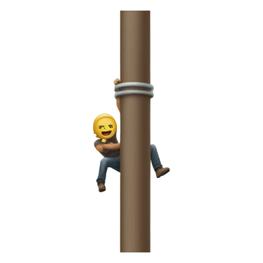 Sliding down a pole  sticker