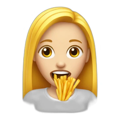 girl-eating-fries sticker