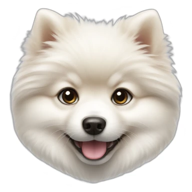 Cute white Pomeranian puppy sticker