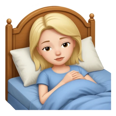 Chica apunto de dormir blanca sticker