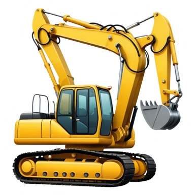 yellow excavator sticker