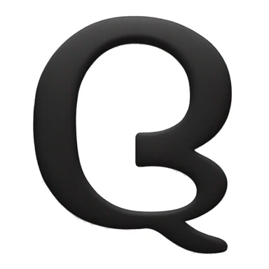 The letter r and the number 6 together in the color black sticker