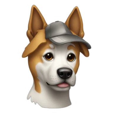 A hacker dog sticker