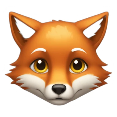 Fox with sadness sticker