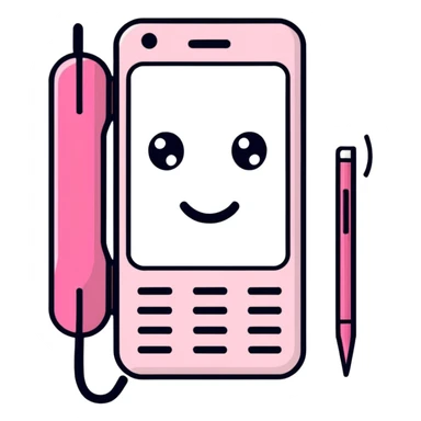 Pink caller id sticker
