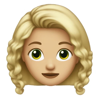 Girl with dirty blonde hair and green eyes  sticker