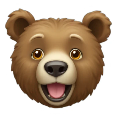 Un ours qui fait caca sticker
