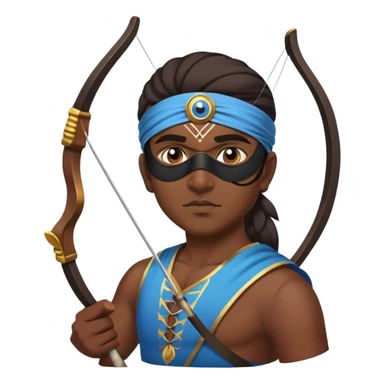 Indian archer with eye mask sticker