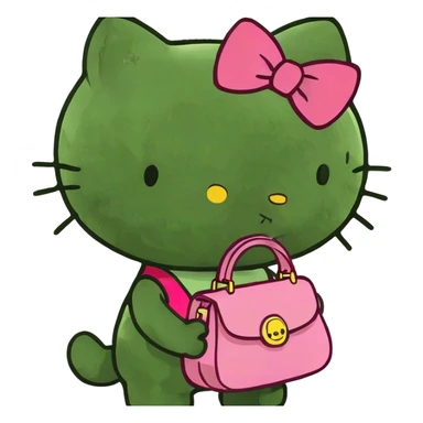 hello kitty standing up sticker